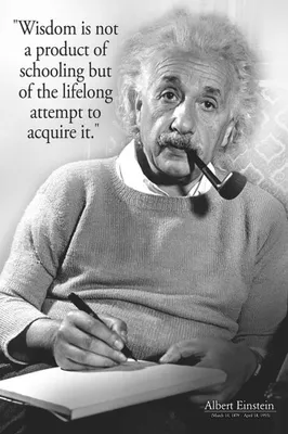 Immagine prodotto di Albert Einstein - Citazione di saggezza - Stampe - Poster - Dimensione 61x91,5 cm