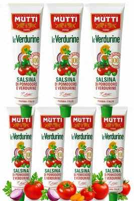 Image de Concentré de tomates aux légumes Le Verdurine 130 g x 7 - Mutti