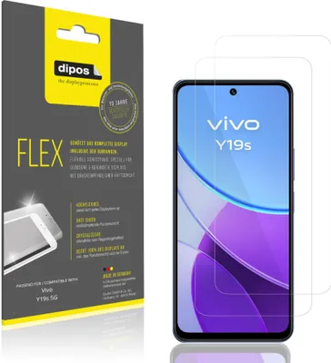 Image de 2x Film de protection d'écran pour Vivo Y19s 5G, recouvre 100% de l'écran, dipos Flex