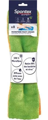 Produktbild von Mikrofaser-Reinigungstücher Mehrzweck X 8 - Spontex Expert