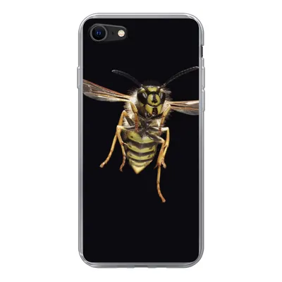 Produktbild von MuchoWow® Handyhülle Schutzhülle Hülle für iPhone 8 Wespe - Insekten - Porträt Silikon Softcase Handy Hülle