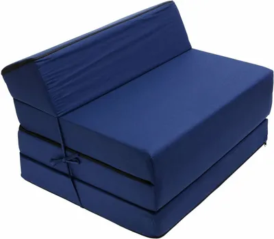 Produktbild von Best For Kids Kindersessel Marineblau Bettsessel Funktionssessel Jugend Kindermatratze zum schlafen und Spielen 3 in 1 70x200