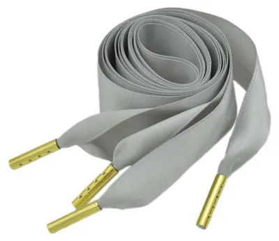Imagen del producto de Cordones de satén: 2 pares, 3,2 cm de ancho, color blanco