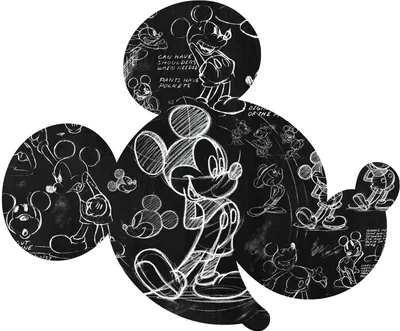 Produktbild von Disney Wandtattoo Mickey Mouse Schwarz-Weiß - 612712 - 127 x 127 cm