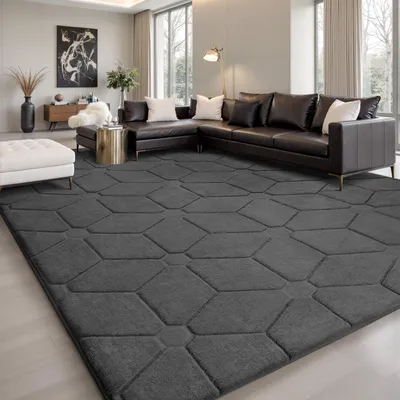 Imagen del producto de Alfombra lavable, de pelo bajo, de 120x160 cm, antideslizante, ideal para habitaciones infantiles