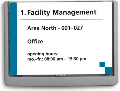 Image de DURABLE Plaque de porte CLICK SIGN Plastique gris DIN A5 horizontal