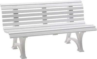 Produktbild von Gartenbank Helgoland, Weiß, 150 x 67 x 80 cm