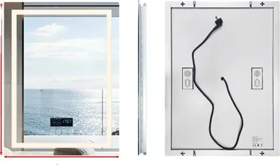 Produktbild von Badezimmerspiegel, Bluetooth-Lautsprecher, Anti-Beschlag-Funktion, 600x800mm