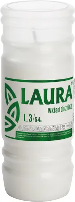 Zdjęcie produktu dla Wkład do znicza parafinowy BISPOL Laura L3 54H 1szt.