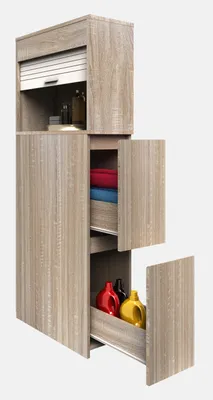 Produktbild von Tasalo Badschrank 2 Schubladen Eiche Nachbildung.