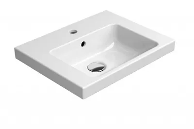 Imagen del producto de Sapho GSI Norm - Lavabo de 500x400 mm, con 1 orificio para el grifo, ExtraGlaze, blanco, modelo 8638111