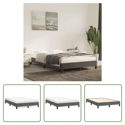 Produktbild von The Living Store Bettgestell Dunkelgrau 120x200 cm Samt