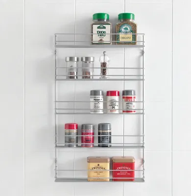 Image de Metaltex Space Saver Smart Kitchen Pepito Kruidenrek 5 étages 36X8X58 Cm Zilver