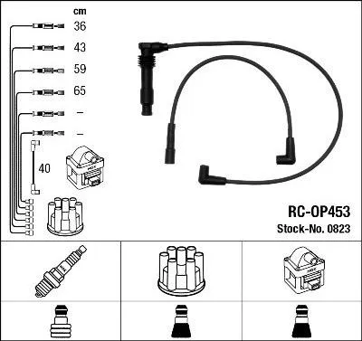 Produktbild von Zündleitungssatz 5 Kabel schwarz NGK Aftermarket-Expertise für u.a. OPEL ASTRA