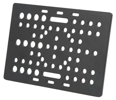Aluminium-Portalplatte, schwarz eloxiert, universell, 20-80 mm