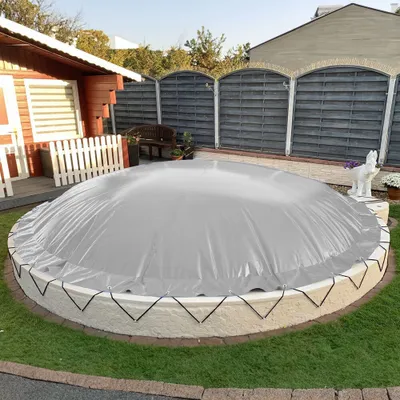 Produktbild von Aufblasbare Poolabdeckung Rundpool Ø 420 cm I Rund Pool 4,2 m I grau (RAL7038)