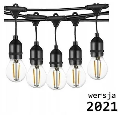 Produktbild von area-led Garten-Lichterkette 10m mit 10 warmweißen Lampen