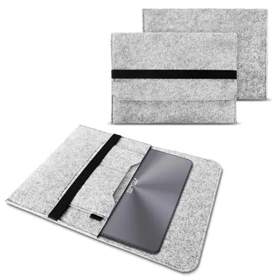 Produktbild von Laptoptasche Asus Vivobook Pro 15 Notebook Tasche Filz Cover Case Sleeve HülleFarbe:Hellgrau