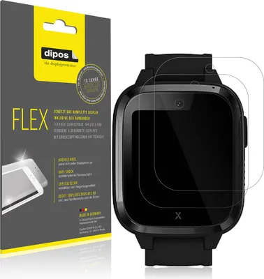 Produktbild von 2x Schutzfolie für Xplora Kidzi Folie, 100% Displayabdeckung, dipos Flex