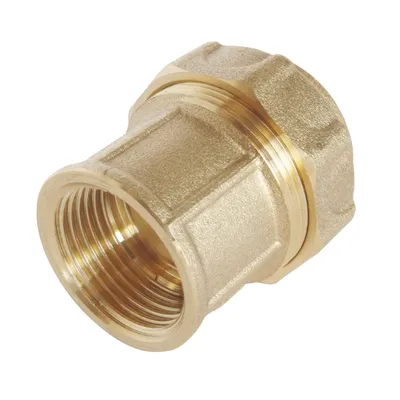 Produktbild von SOMATHERM FOR YOU – Gerades Messing-Anschlussstück mit Außengewinde – Optimale Zuverlässigkeit für einen blitzschnellen Anschluss – PE-Rohr, Durchmesser 32 mm – F 1" – Kostengünstig und zuverlässig – Warmwasser