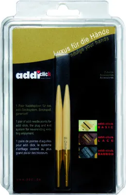 Produktbild von addi-click Nadelspitzen Bamboo : LACE lang 3,75mm Ausführung: LACE lang Durchmesser: 3,75mm
