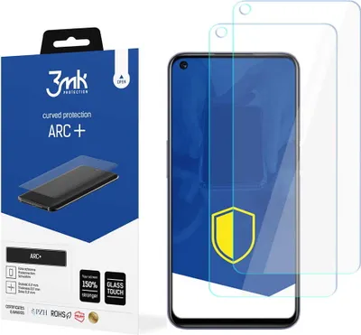 Produktbild von 3mk Display Schutzfolie ARC+ für Realme 8s 5G  0,17mm Self-Heal (2 Stück)