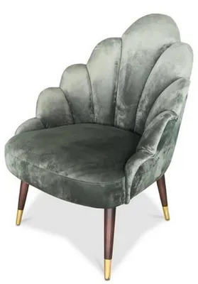 Image de Casa Padrino Salon Fauteuil en velours Olive / Marron / Or 70 x 79 x H. 93 cm - Meubles de salon de luxe