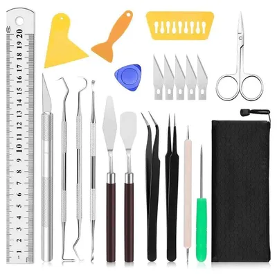 Produktbild von 22-teiliges Bastel- und Vinyl-Entgitterungswerkzeug-Set, Basis-Vinylwerkzeug für Cricut-Schriftzugsets