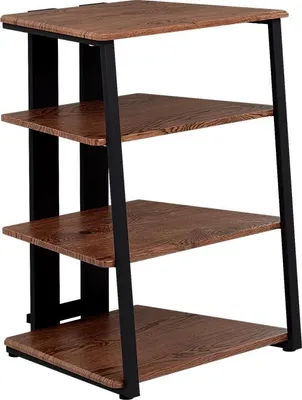 Image de Étagère de rangement Vicco Tonar Chêne rustique/noir 61x78cm 4 étagères ouvertes, Model 57352