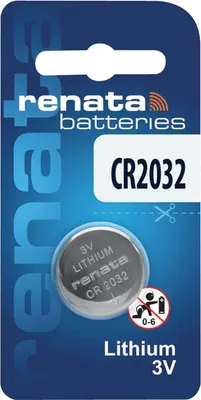 Produktbild von Renata CR2032 3V Lithium Batterie Knopfzelle 1er Blister CR2032