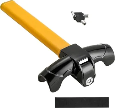 Produktbild von PromoHome® Lenkradschloss Diebstahlschutz Universell mit 2 Schlüsseln Lenkradsperre Anti-Diebstahl Startunterbrechung