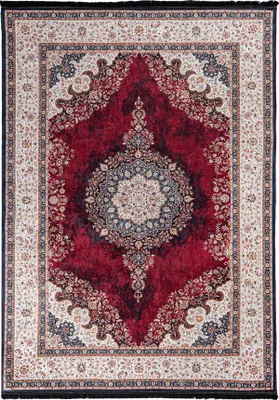 Immagine prodotto di Tappeto Rosso Mazovia - Orientale, Tappeto tradizionale per soggiorno, camera da letto, ufficio - Lavabile in lavatrice - 140 x 200 cm
