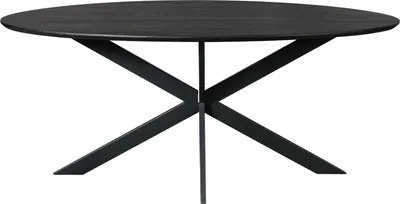 Produktbild von Starfurn – Esstisch Ferris aus Eiche | Oval, 180 cm | Schwarz