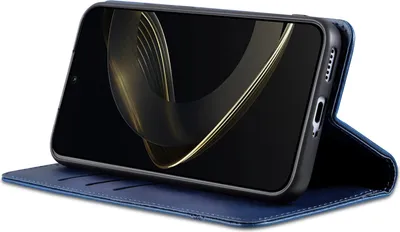 Produktbild von Leder Hülle für Samsung Galaxy A56, Klapphüllen Brieftasche Magnetverschluss Ständer Schutzhülle Blau