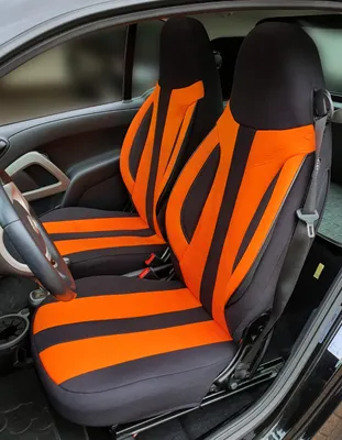 Produktbild von Schonbezüge Sitzbezüge für Smart fortwo 451 Bj 2007-14 in Schwarz/Orange SMD503