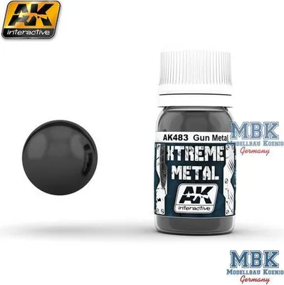 Obrázok produktu pre AK Interactive S.L. AK-483 AK Xtreme Metal, farba Gun Metal, 30 ml