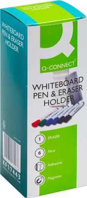 Produktbild von Q-CONNECT KF17443 Boardmarkerhalterung magnetisch, befüllt, weiß