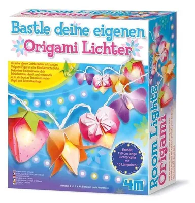 Produktbild von 4M Create Your Own Beautiful Origami Lights Bastelset für Kinder 68553
