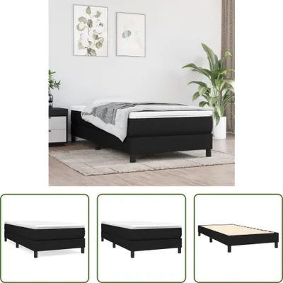 Produktbild von The Living Store Bettgestell Schwarz 90x200 cm Stoff