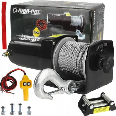 Immagine prodotto di MAR-POL Argano elettrico a fune 12V 1t (2000lbs - 907kg) M80760