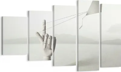 Produktbild von Bild auf Leinwand - Leinwandbild - 5 Teile - Modern Hand Drachen - 100x60cm - Wand Bild - Wanddeko - Wandbilder - Leinwanddruck - Bilder - Wanddekoration - Leinwand bilder - Wandbild - EG100x60-4697