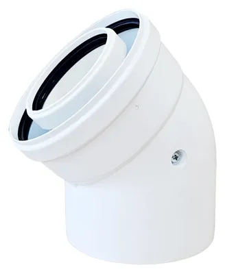 Produktbild von LAS Bogen 45° PP Ø 60/100 mm Brennwert konzentrisch Gastherme