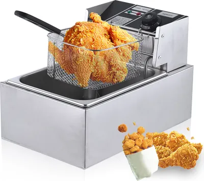 Zdjęcie produktu dla Frytownica elektryczna, wielofunkcyjna, inteligentna, 6 litrów, duża pojemność, 2500 W, wysokowydajna stal nierdzewna, automatyczna stała temperatura dla punktów handlowych