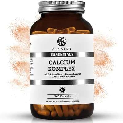 QIDOSHA Calcium Komplex Kapseln mit Ca-Citrat, Ca-… – Bild 1