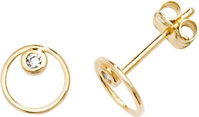 Produktbild von Edle 9 Karat (375) Gold Damen - Paar Ohrstecker mit Zirkonia - 7mm*7mm; TRS27320