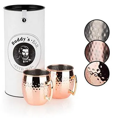 Produktbild von Buddy´s Bar - Moscow Mule Becher, 500 ml, hochwertiger Edelstahl-Becher, lebensm