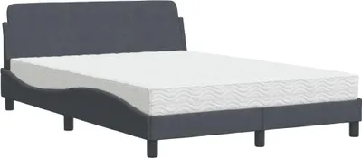 Immagine prodotto di vidaXL Letto con materasso "Dover" grigio scuro 140x190 cm in velluto