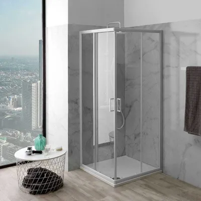 Produktbild von 70x70cm platzsparende Duschkabine mit Eckeinstieg | Venere