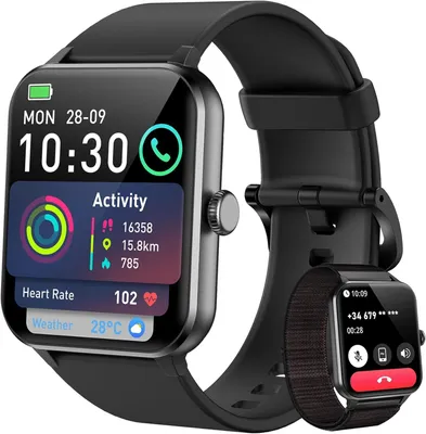Produktbild von Blackview Smartwatch Herren Damen Fitnessuhr mit Telefonfunktion Bluetooth Anrufe Sportuhr mit 100 Sportmodi Pulsmesser Schlafmonitor Schrittzähler