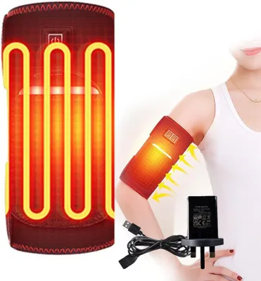 Productafbeelding van Elektrische verwarmde polsband met verstelbare ondersteuning voor de duim, USB-aansluiting, en 3 temperatuurstanden. Geschikt voor zowel mannen als vrouwen, links en rechts